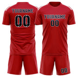 Custom Red Navy Soccer Set