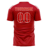 Custom Red Orange Red Soccer Jersey