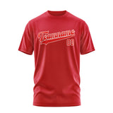 Custom Red Orange Red T-Shirt