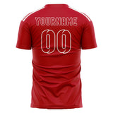 Custom Red Red Soccer Jersey