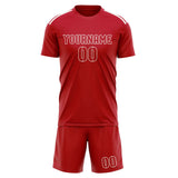 Custom Red Red Soccer Set