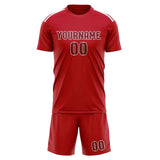 Custom Red Crimson Red Soccer Set