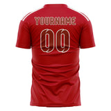 Custom Red Coral Red Soccer Jersey