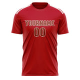 Custom Red Coral Red Soccer Jersey