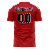 Custom Red Black Soccer Jersey