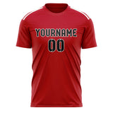 Custom Red Black Soccer Jersey