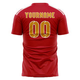Custom Red Yellow Soccer Jersey
