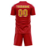 Custom Red Yellow Soccer Set