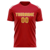 Custom Red Yellow Soccer Jersey