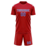 Custom Red Light Purple Soccer Set