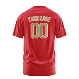 Custom Red Light Khaki T-Shirt