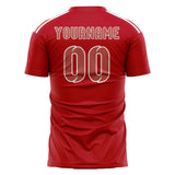 Custom Red Copper Rose Soccer Jersey