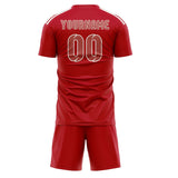 Custom Red Copper Rose Soccer Set