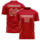 Custom Red Copper Rose Soccer Jersey