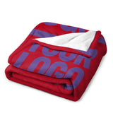 Custom Red Lavender Blanket