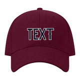 Custom Crimson Red Pale Peach Hat