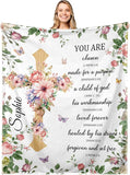 Blanket for Daughter Gifts, “You Are Chosen Made for a Purpose a Child of God”, From Mom Dad Parents, Birthday Christmas Graduation, Inspirational