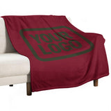 Custom Crimson Dark Olive Blanket