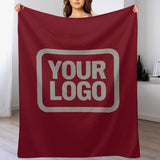 Custom Crimson Gray Blanket