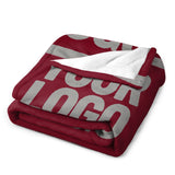 Custom Crimson Gray Blanket