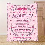 Blanket for Granddaughter Gifts - To My Granddaughter Never forget how much I love you and that I always will - From Grandparents, Birthday, Christmas, Everyday Encouragement, Inspirational