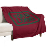 Custom Crimson Moss Green Blanket