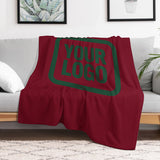 Custom Crimson Moss Green Blanket