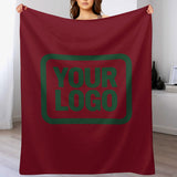 Custom Crimson Moss Green Blanket