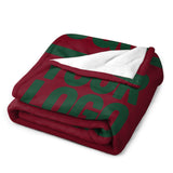 Custom Crimson Moss Green Blanket