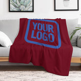 Custom Crimson Sky Blue Blanket