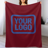 Custom Crimson Sky Blue Blanket