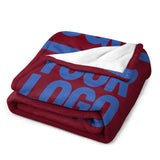 Custom Crimson Sky Blue Blanket