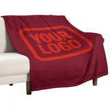 Custom Crimson Orange-Red Blanket