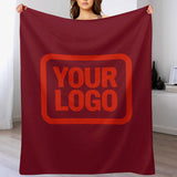 Custom Crimson Orange-Red Blanket