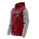 Custom Crimson Red Gray Hoodie 1515040415B31704