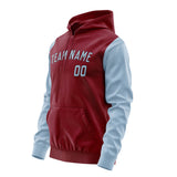 Custom Crimson Red Light Blue Hoodie 1515080815B31708