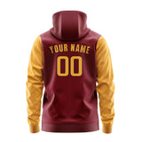 Custom Crimson Red Yellow Hoodie 1515191915B31719