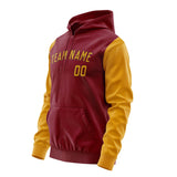 Custom Crimson Red Yellow Hoodie 1515191915B31719