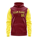 Custom Crimson Red Light Yellow Hoodie 1515262615B31726