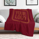 Custom Crimson Coral Red Blanket