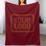 Custom Crimson Coral Red Blanket