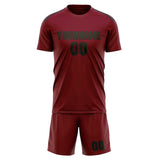 Custom Crimson Red Olive Soccer Set
