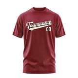 Custom Crimson Red Cream T-Shirt