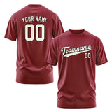 Custom Crimson Red Cream T-Shirt