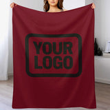 Custom Crimson Black Blanket