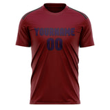Custom Crimson Red Purple Soccer Jersey