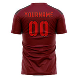 Custom Crimson Red Orange Red Soccer Jersey