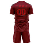 Custom Crimson Red Red Soccer Set