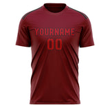 Custom Crimson Red Red Soccer Jersey