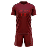 Custom Crimson Red Red Soccer Set